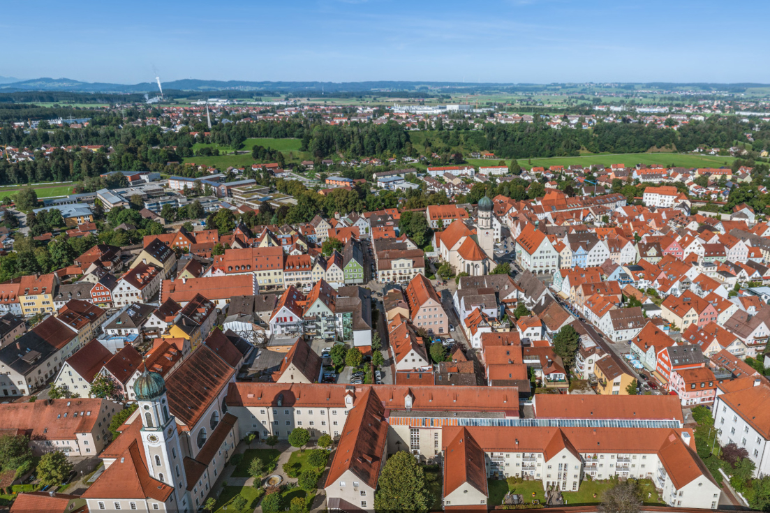 Die Stauferstadt Schongau aus der Vogelperspektive